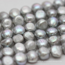10-11mm Grey Baroque Nugget Biwa Freshwater Pearls Strands (E190018)